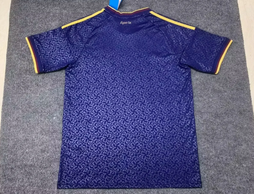 with 2 Stars Fan Version 2026 Spain Dark Blue Special Edition Soccer Jersey España Camisetas de Futbol