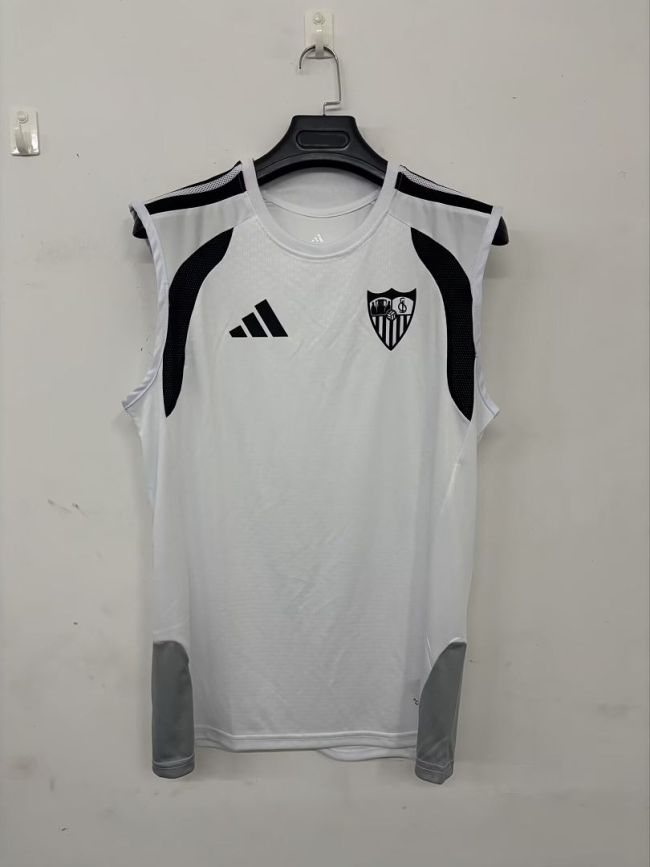 Fans Version 2026-2027 Sevilla White/Black Soccer Vest Football Shirt