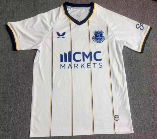 with Sponor Logo Fan Version 2026-2027 Everton Away White Soccer Jersey Football Shirt