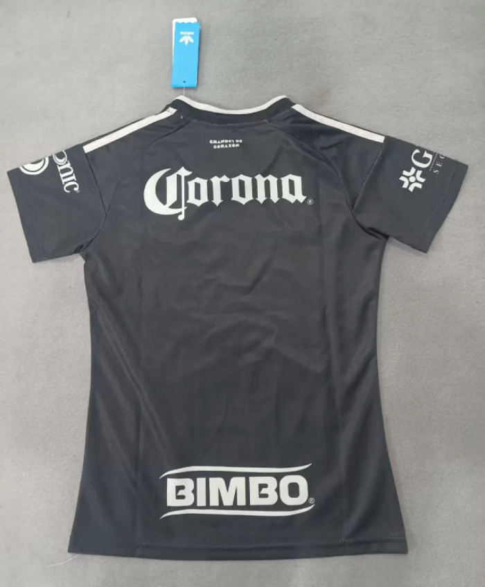 Women 2026-2027 Club America Away Black Soccer Jersey Girl Football Shirt