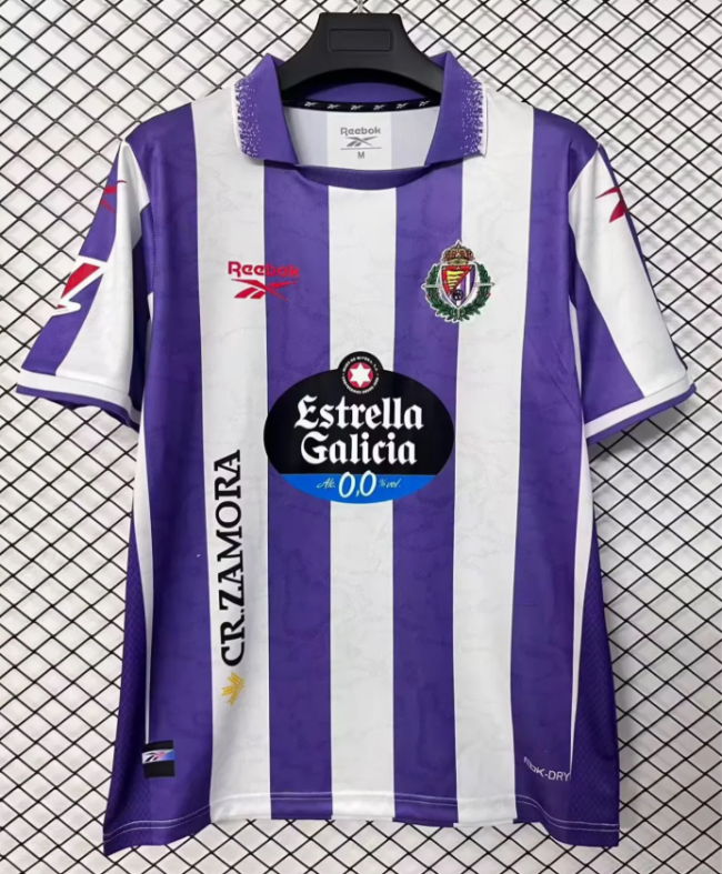 with LALIGA Patch Fans Version 2025-2026 Real Valladolid Home Soccer Jersey Football Shirt