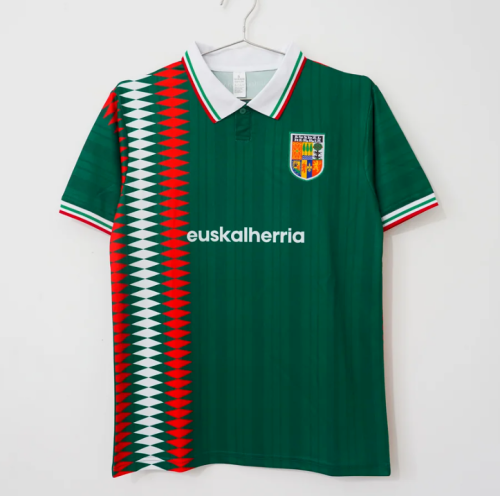 Retro Jersey 1994  Basque Country Home Soccer Jersey Vintage Camisetas de Futbol