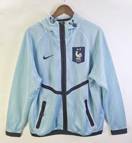 2026-2027 France Light Blue World Cup Mesh Anthem Jacket Soccer Windbreaker Jacket Football Jacket