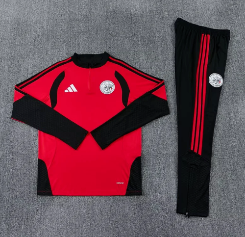 2026-2027 Ajax Red/Black Soccer Training Sweater and Pants Football Kit