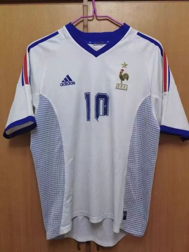 Retro Jersey 2002 France KEVIN 10 Away Soccer Jersey Vintage Football Shirt
