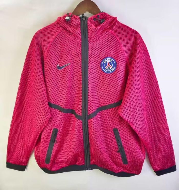 2026-2027 PSG Red World Cup Mesh Anthem Jacket Soccer Windbreaker Jacket Football Jacket