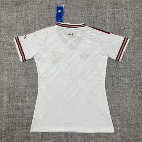 Women 2026-2027 Liverpool Away White Soccer Jersey Girl Football Shirt