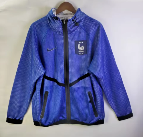 2026-2027 France Blue World Cup Mesh Anthem Jacket Soccer Windbreaker Jacket Football Jacket