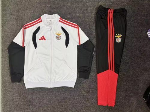 2026-2027 Benfica White Soccer Tracksuit Jacket Football Jacket and Pants