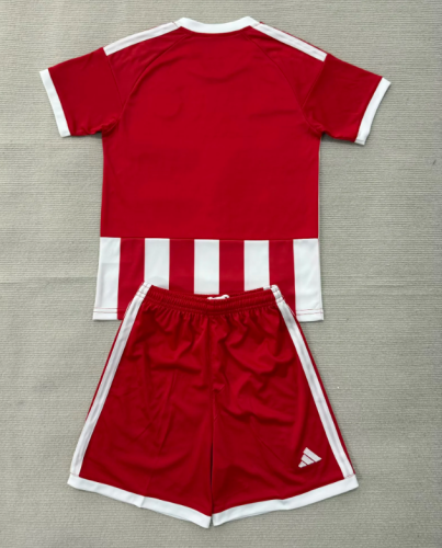 Youth Uniform Kids Kit 2026-2027 Olympiacos Home Soccer Jersey Shorts Child Football Set