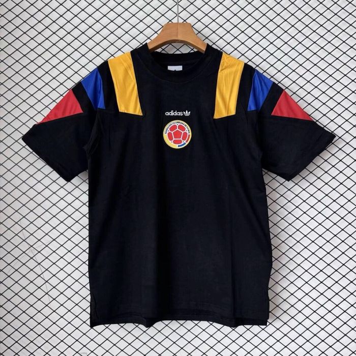 Fan Version 2026 Colombia Black Soccer Cotton T-shirt Columbia Camisetas de Futbol