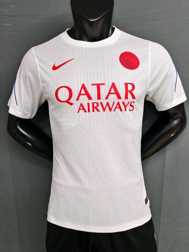 Player Version 2025-2026 PSG White Soccer Jersey Paris Football Shirt
