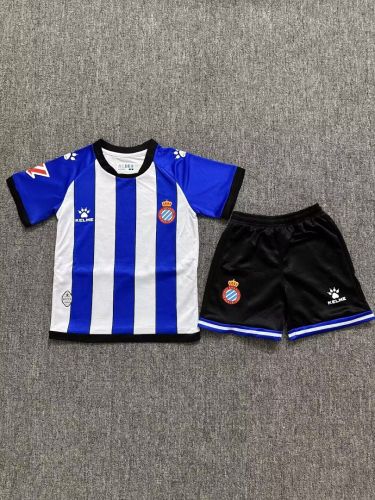 with LALIGA Patch Youth Uniform Kids Kit 2026-2027 Real Sociedad Home Soccer Jersey Shorts Child Football Set