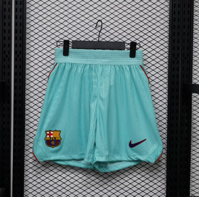Player Version 2026-2027 Barcelona Third Away Green Soccer Shorts Football Shorts