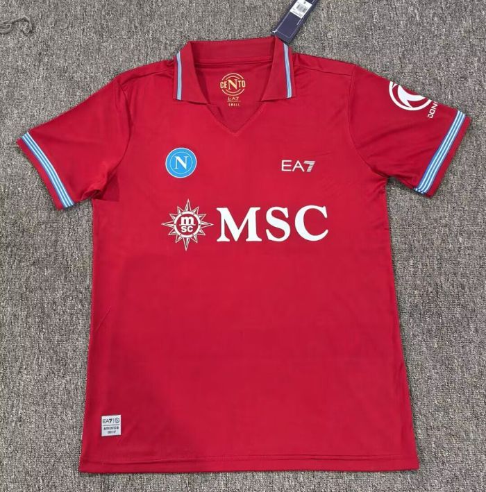 Fan Version 2026-2027 Calcio Napoli Third Away Red Football Shirt Napoles Soccer Jersey