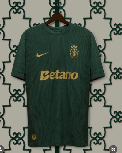 Fan Version 2026-2027 Sporting Lisbon Third Away Green Football Shirt Men's Soccer Jersey