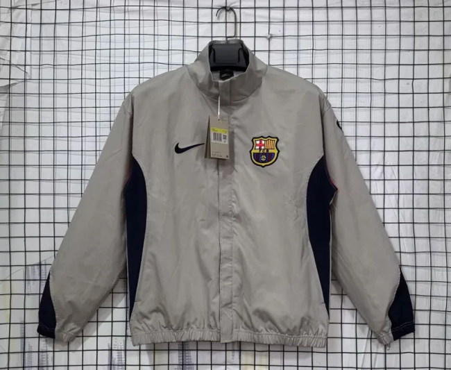 2026-2027 Barcelona Grey Soccer Windbreaker Jacket Football Jacket