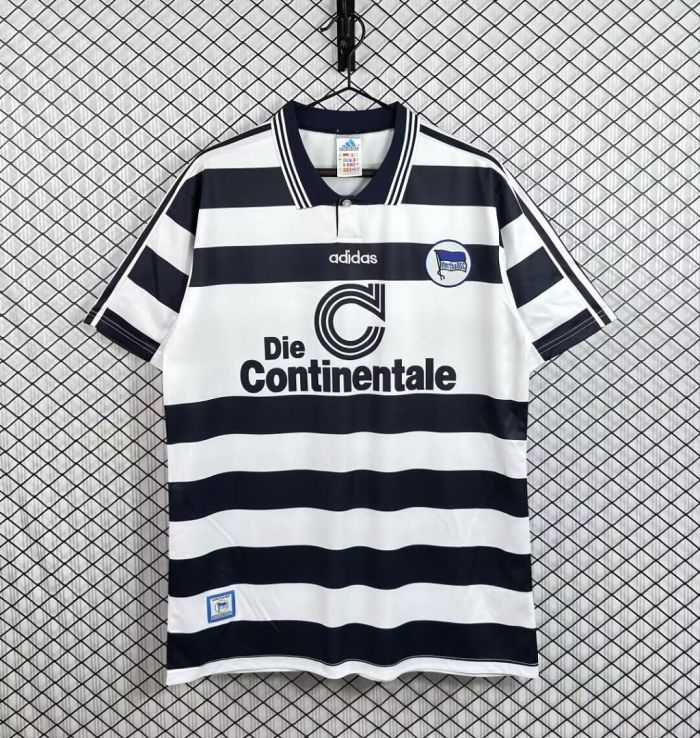 Retro Jersey 1998-1999 Hertha Berliner Home Soccer Jersey Vintage Football Shirt