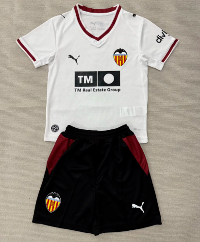Youth Uniform Kids Kit 2026-2027 Valencia Home Soccer Jersey Shorts Child Football Set