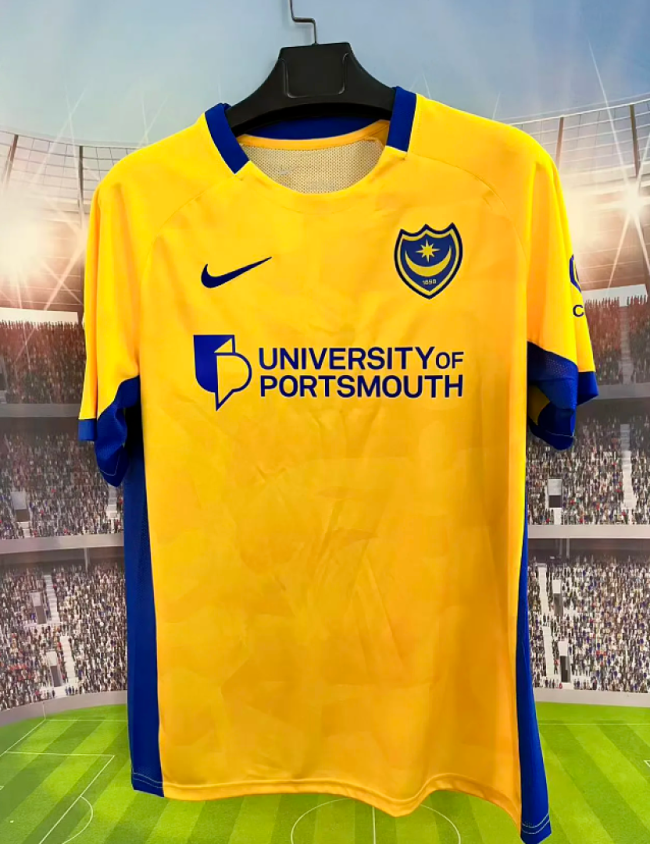 Fan Version 2026-2027 Portsmouth Away Yellow Soccer Jersey Football Shirt