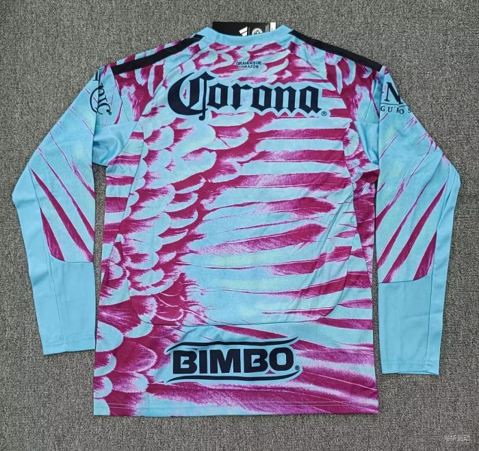 Long Sleeve Fan Version 2026-2027 Club America Aguilas Blue/Purple Goalkeeper Soccer Jersey Football Shirt