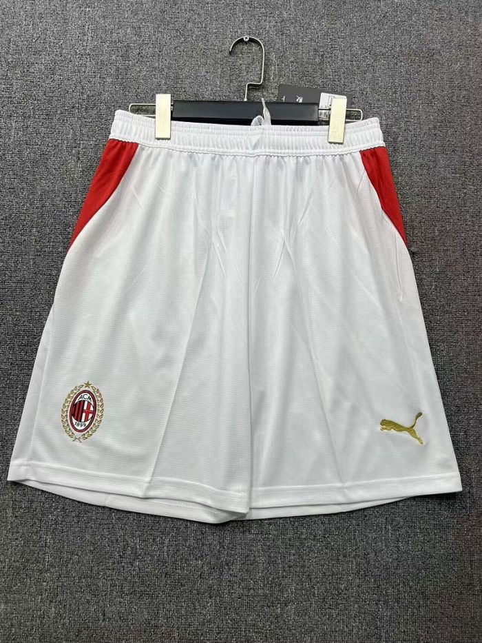 Fan Version 2026-2027 Ac Milan Away White Soccer Shorts Football Shorts