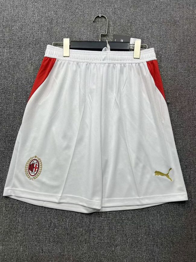 Fan Version 2026-2027 Ac Milan Away White Soccer Shorts Football Shorts