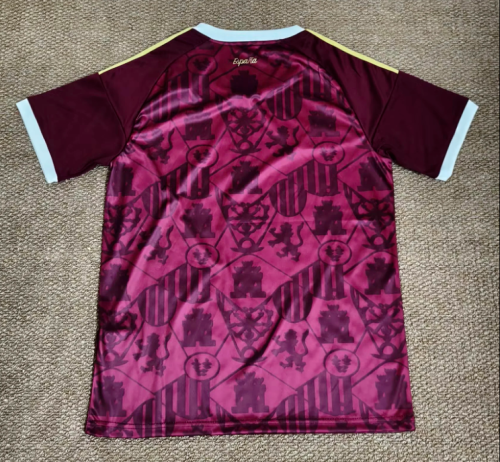 with 2 Stars Fan Version 2026 Spain Dark Red Champion Version Soccer Jersey España Camisetas de Futbol