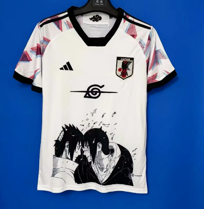 Fan Version 2026 Japan White/Black Comic Soccer Jersey Football Shirt