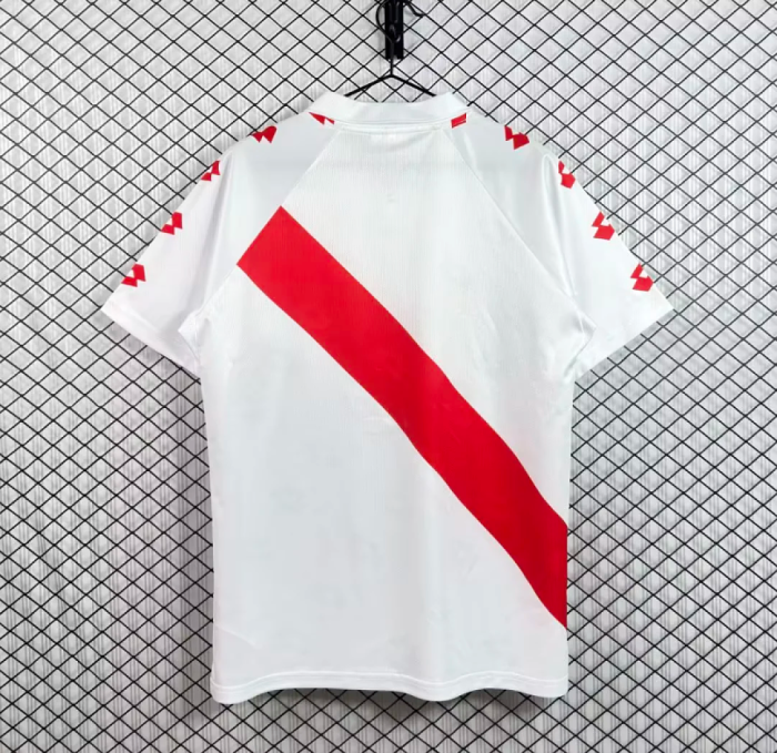 Retro Jersey 1991-1994 Rayo Vallecano Home Soccer Jersey Vintage Camisetas de Futbol