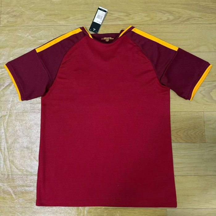 with Sponor Logo Fan Version 2026-2027 As Roma Home Soccer Jersey Football Shirt