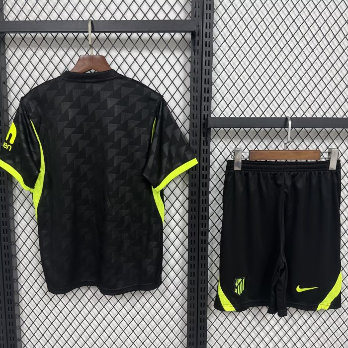 Adult Uniform 2026-2027 Atletico Madrid Away Black Soccer Jersey and Shorts Football Kits