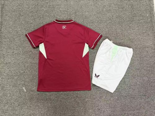 Youth Uniform Kids Kit 2026-2027 Burnley Home Soccer Jersey Shorts Child Football Set