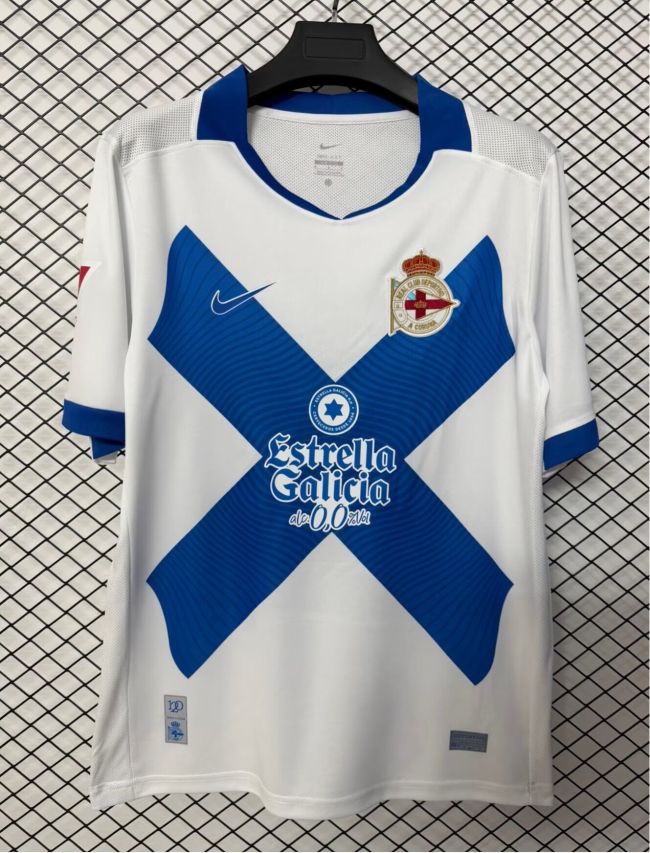 with LALIGA Patch Fan Version 2026-2027 Deportivo La Coruna Third Away White Soccer Jersey Camisetas de Futbol