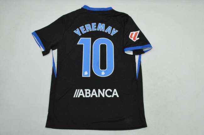 with LALIGA Patch Fan Version 2026-2027 Deportivo Alaves YEREMAY 10 Away Black Soccer Jersey Deportivo A Coruña Football Shirt