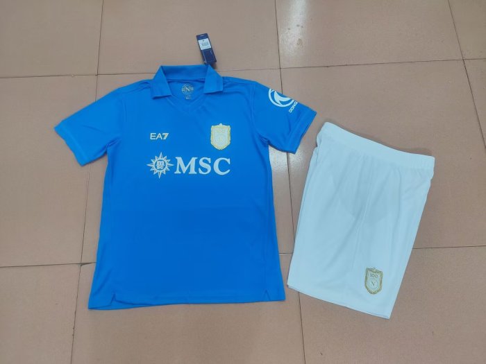 Adult Uniform 2026-2027 Calcio Napoli Home Soccer Jersey Shorts Football Set