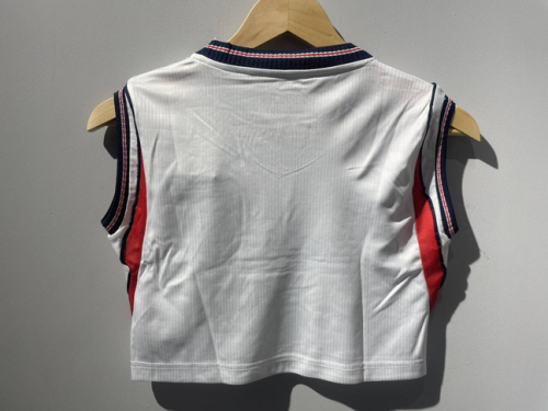 Women 2026 England Home Crop Top Soccer Shirt Girl Football Jersey