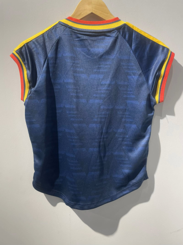 Women 2026-2027 Arsenal Away Dark Blue Crop Top Soccer Shirt Girl Football Jersey