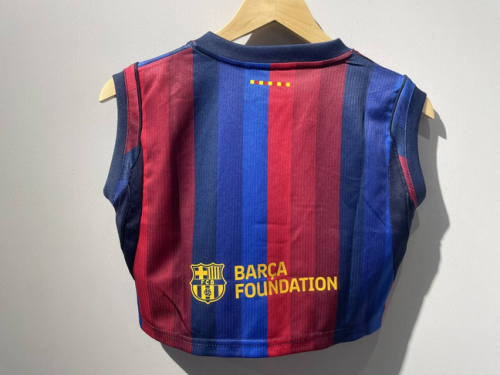 Women 2026-2027 Barcelona Home Crop Top Soccer Shirt Girl Football Jersey