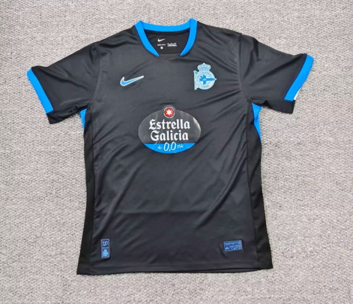 with LALIGA Patch Fan Version 2026-2027 Deportivo Alaves YEREMAY 10 Away Black Soccer Jersey Deportivo A Coruña Football Shirt