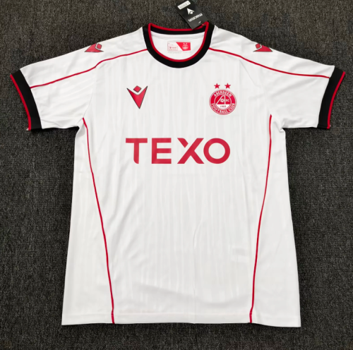 Fans Version 2026-2027 Aberdeen Away White Soccer Jersey Football Shirt