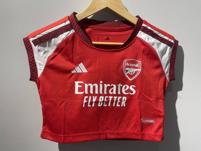 Women 2026-2027 Arsenal Home Crop Top Soccer Shirt Girl Football Jersey