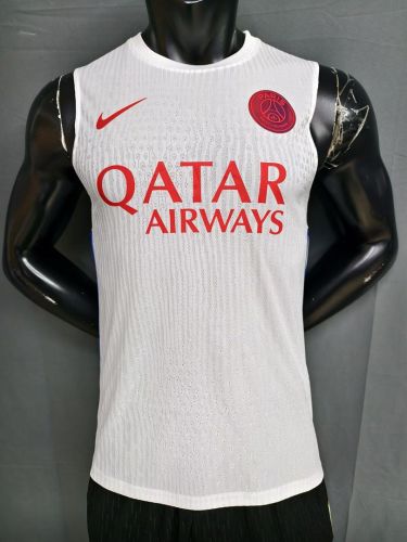 Player Version 2025-2026 PSG White Soccer Vest Paris Vest