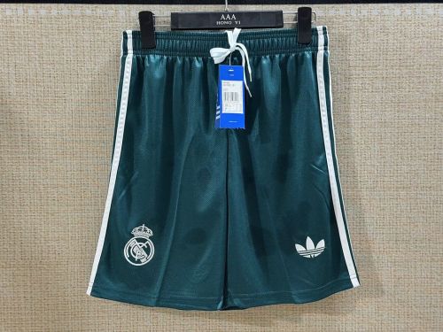 Fan Version 2026-2027 Real Madrid Away Green Soccer Shorts Football Shorts