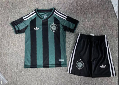 Youth Uniform Kids Kit 2026-2027 Celtic Away Soccer Jersey Shorts Child Football Set