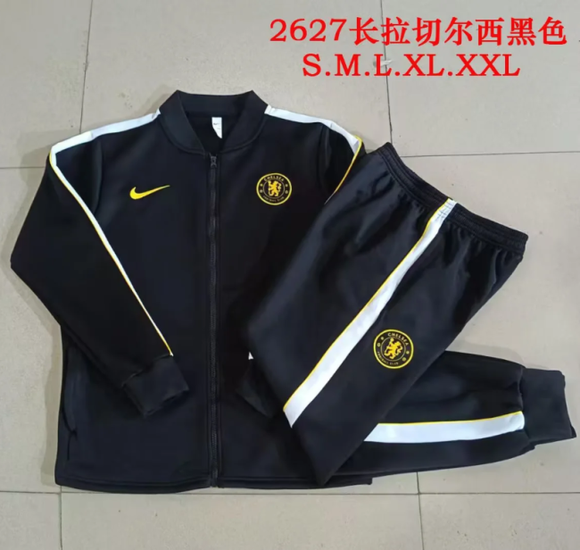 2026-2027 Chelsea Black Soccer Tracksuit Jacket Football Jacket and Pants