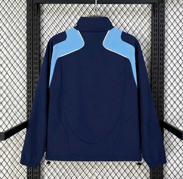 Retro Jacket 2008 Argentina Dark Blue Soccer Windbreaker Jacket Football Jacket