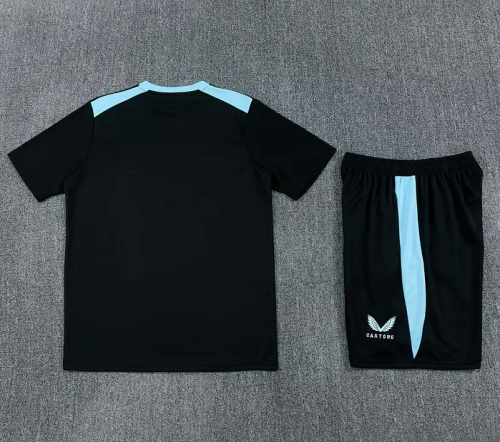 Adult Uniform 2026-2027 Feyenoord Black/Blue Soccer Training Jersey and Shorts Football Kits