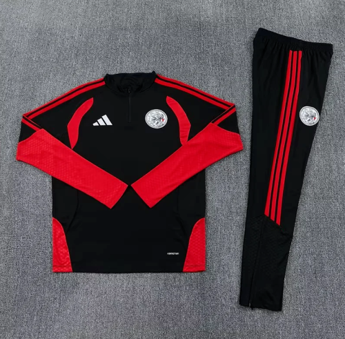 2026-2027 Ajax Black/Red Soccer Training Sweater and Pants Football Kit