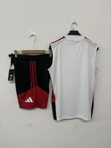 Adult Uniform 2026-2027 Benfica White Soccer Training Vest and Shorts Football Set